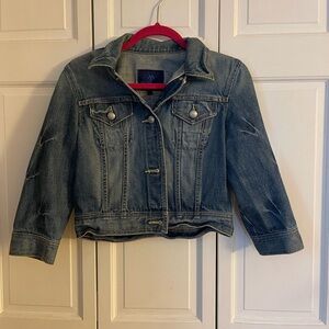 Womens Denim Jacket with 3/4 Sleeves